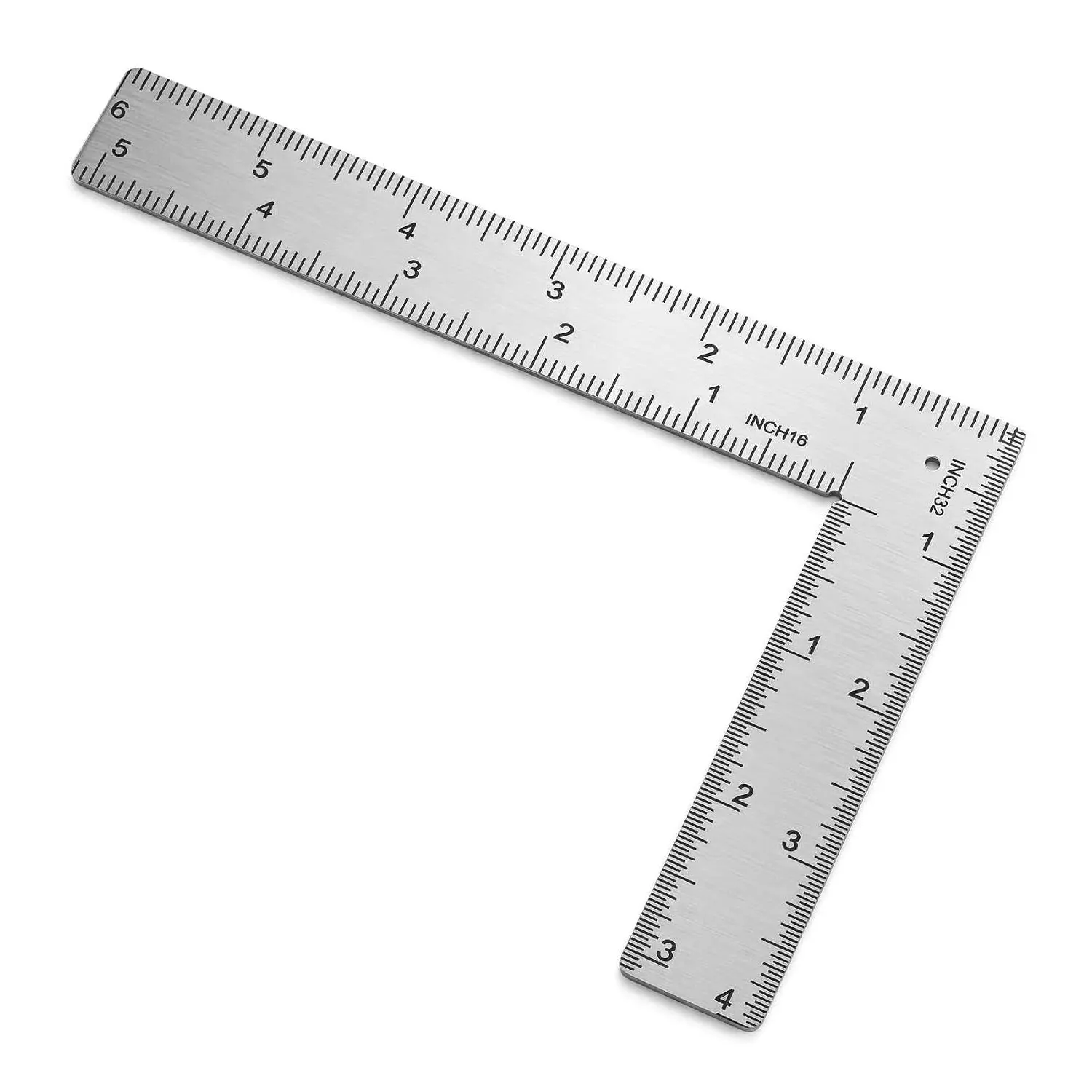 4 x 6 Inch Right Angle Ruler, L Square Ruler Stainless Steel for Carpenter | & Engineer