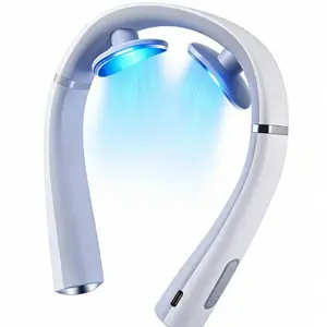 Convenient Cervical Massager with Hot Compress, Multi-functional Household Remote Control Mini Neck Massager,Suitable for workouts, ideal for home, office and travel use