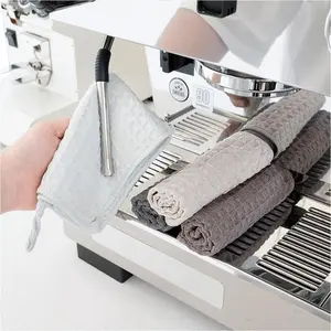 Barista Microfiber Cloths - 4 Pack (12"x12") Professional Cleaning Towels for Espresso Machines, Steam Wands & Countertops Essential Coffee Bar Accessories