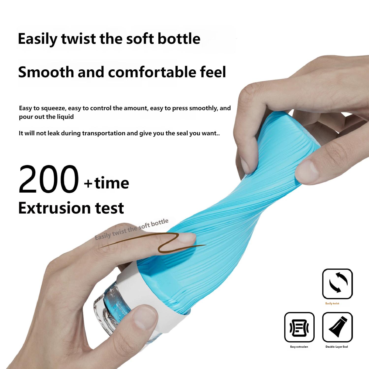 Travel Silicone Shampoo and Shower Gel Bottles Set, Leak-Proof Portable Toiletry Containers, Refillable Travel Bottles for Shampoo, Conditioner, Soap, Camping, Vacation, & Business Trip Essential Travel Silicone Shampoo and Shower Gel Bottles Set, Leak-Proof Portable Toiletry Containers, Refillable Travel Bottles for Shampoo, Conditioner, Soap, Camping, Vacation, & Business Trip Essential