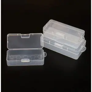 Transparent PP snap card rectangular small accessory plastic storage empty box stationery organizer toy sample packaging display