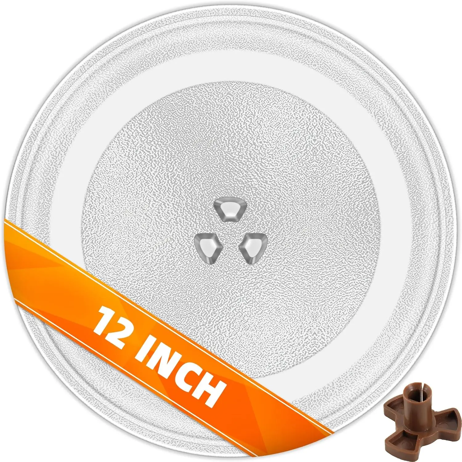 10.5'' Microwave Glass Tray Compatible with  Beach - The Exact  Part of 252100500497/HB-P90D23/HB-P90D23A/HBP90D23 - Dishwasher Safe
