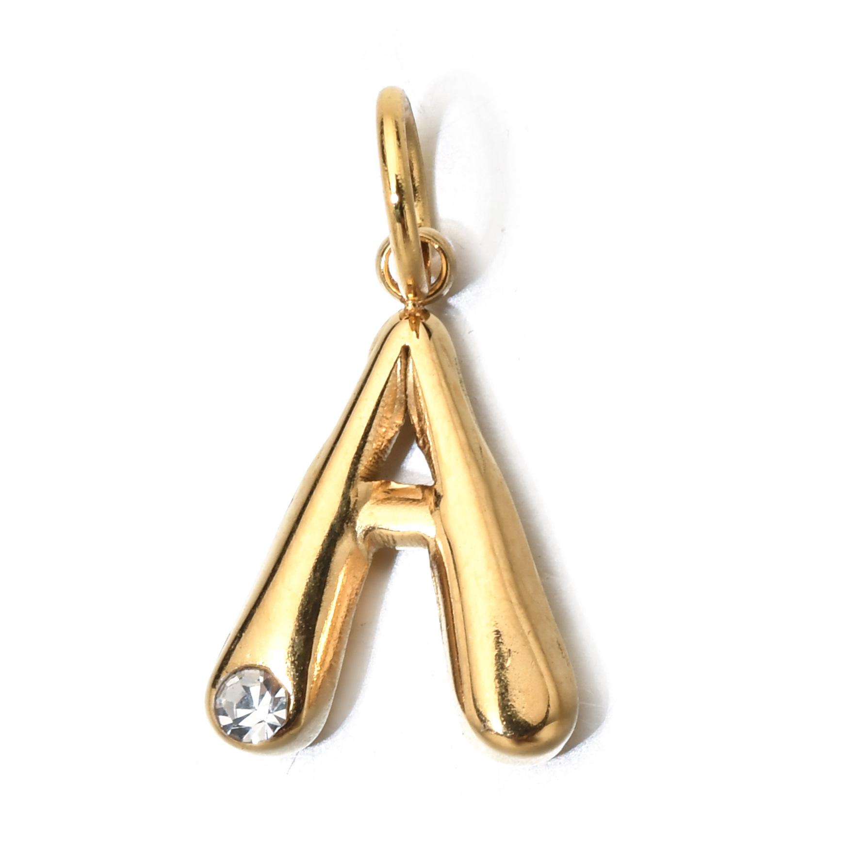 26 Initial Letters Stainless Steel Birthstone Pendant Necklace Dainty Clavicle Chain Ideal Gift For Mom