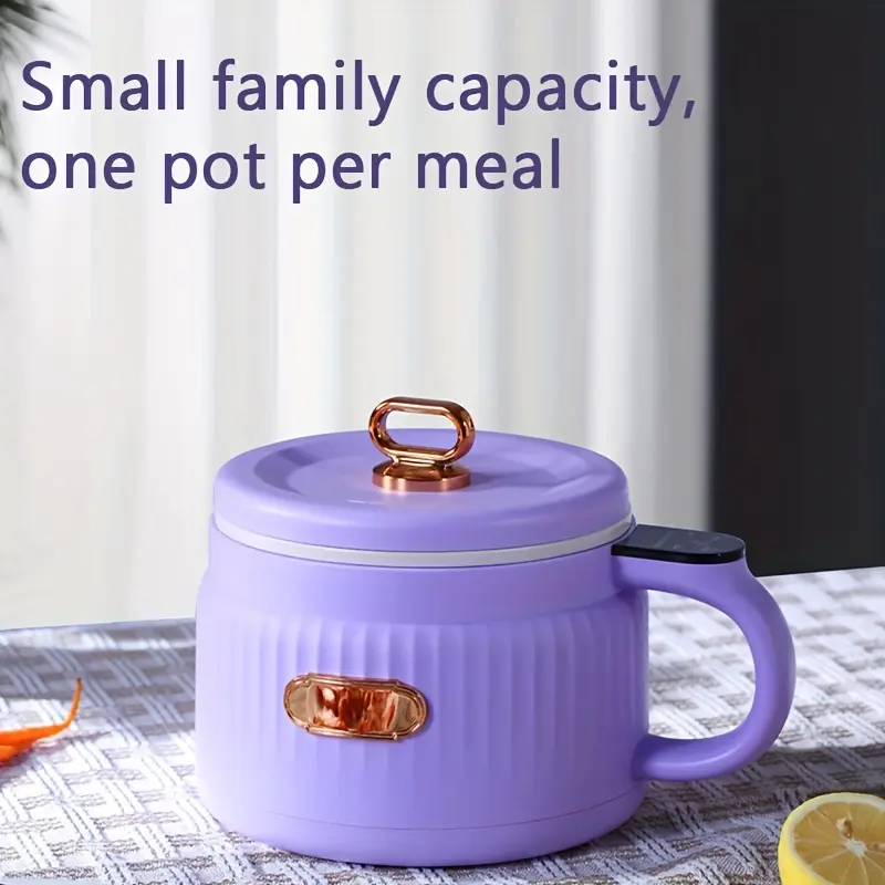 54.1oz Electric Cooking Pot & Electric Hot Pot |     Multifunctional Electric Stew Pot & Electric Frying Pan |     US Plug |     Timer Function Available |     Intelligent Heat Preservation |     Suitable for 1 - 3 People |     Portable for Kitchen, Dormi