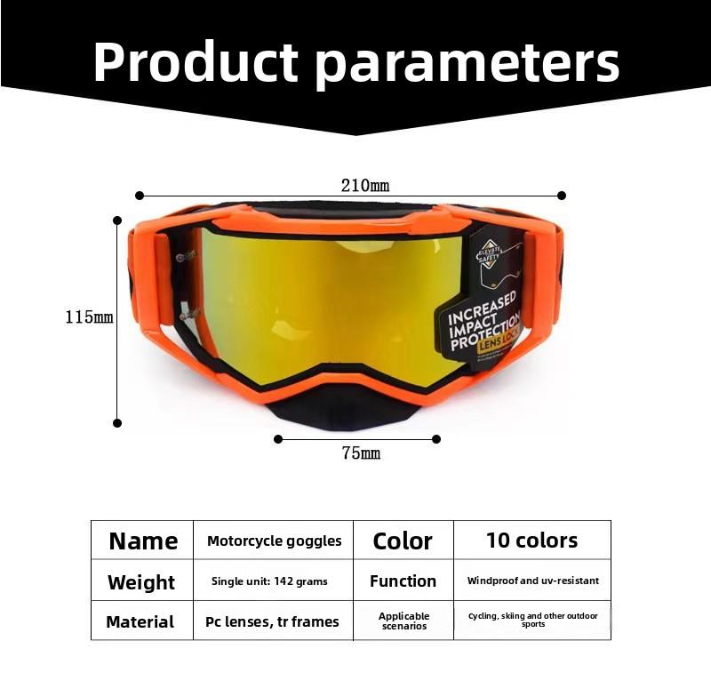 Motorcycle Windproof Goggles Harley Eyewear Skiing Snowboarding Riding, Casual Style, All Seasons, Decorative Lens, Tpu Frame Material, Protective Gear mx atv dirt cycling sunglass outdoor glasses unisex eye glasses bicycle glasses performance eyewear