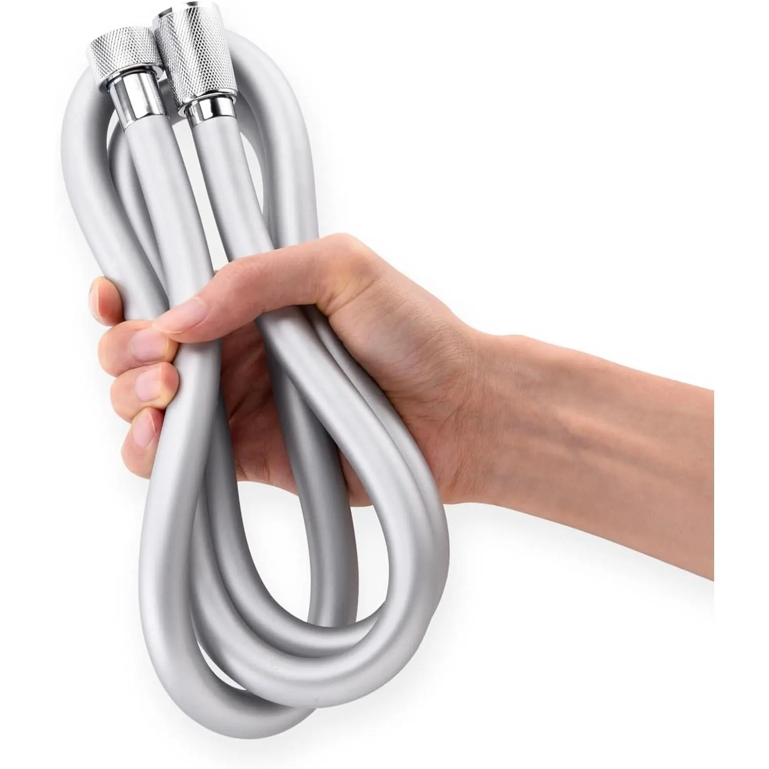 Silicone Shower Hose Extra Long,Explosion Proof Anti Winding Showerhead Hose,Used In Showerheads Spray Bidet Bathing Toilet Cleaning Flexible RV Shower Hoses Replacement (Silver, 69 In)