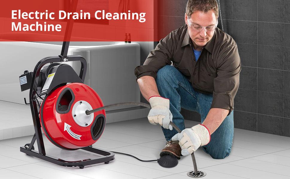 GARVEE Electric Drain Cleaners: Versatile Machines for 1-4 Inch Pipes, Available in 50Ft, 75Ft, and 100Ft Lengths, Featuring 3/8 Inch and 1/2 Inch Options with Multiple Cutters for Efficient Clog Removal. GARVEE Electric Drain Cleaners: Versatile Machines for 1-4 Inch Pipes, Available in 50Ft, 75Ft, and 100Ft Lengths, Featuring 3/8 Inch and 1/2 Inch Options with Multiple Cutters for Efficient Clog Removal.