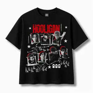 Hooligan MV Arirang Fitted Round Neck Short-Sleeve Casual Tshirt, 2026 Tour Cute Group Graphic Fan-Inspired Merch FFZ
