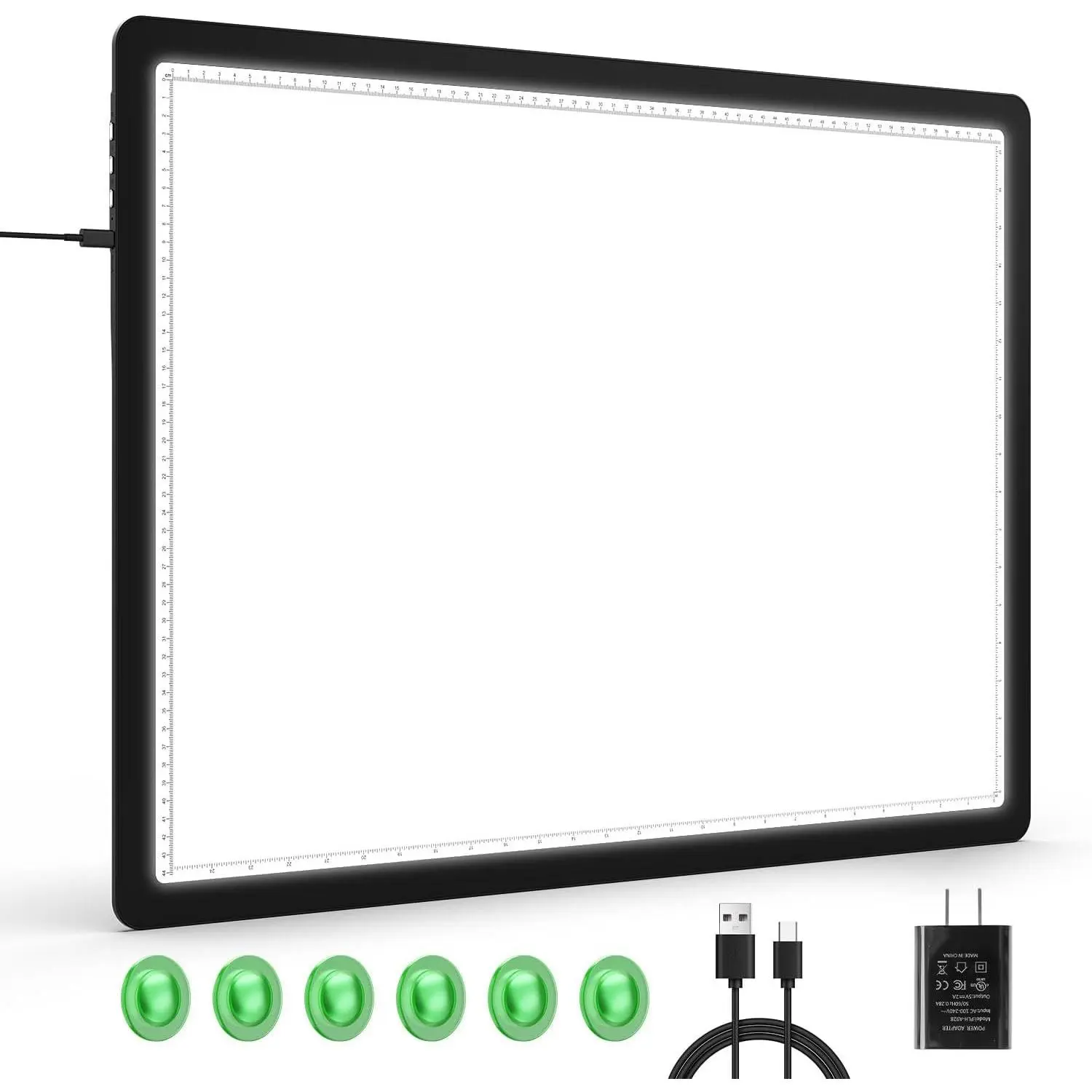A2 Light Pad (25.2" x 18.4"), Large Magnetic Bright Light Box for tracing,6 Levels Dimming/3 Color,Physical Buttons,Light Board for Diamond Painting,Light Table for Drawing, Sketching
