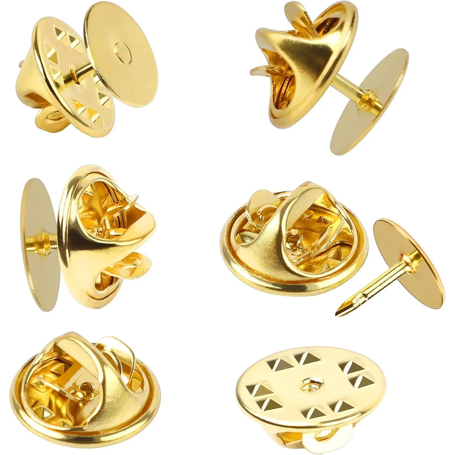 120 Pairs Butterfly Clutch Tie Tacks Pin   with 8mm Length 10mm Width Blank Pins for Craft Making (10mm, )