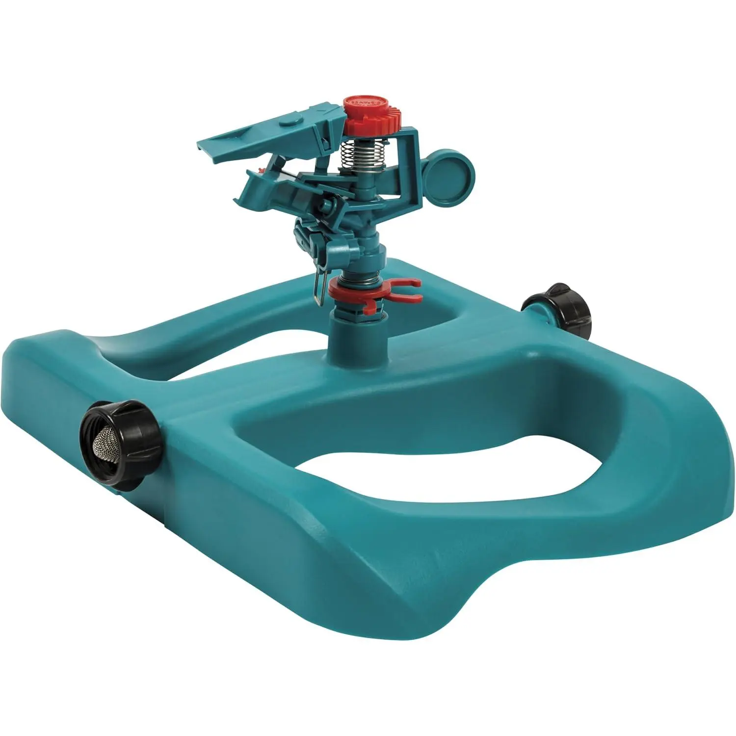 Light Duty Circular Impact Sprinkler with Sled Base, Rotating Sprinkler Head with Adjustable Spray Pattern, Lawn Sprinkler for Large Area Coverage