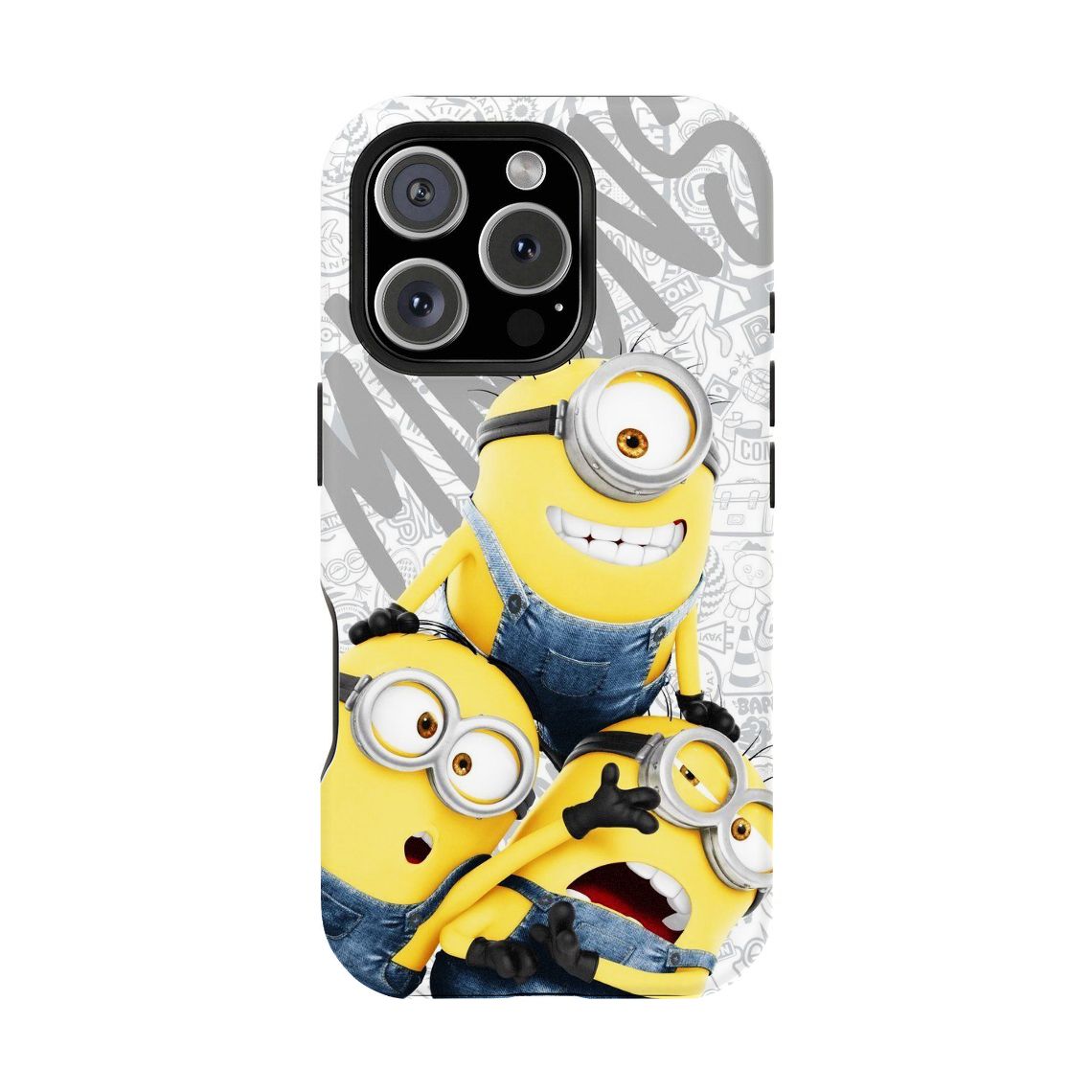 Minions Double-layer durable phone Cases For iPhone 17 16 15 14 13 12 Promax Pro Plus, hard shell protection ,Unique design,best Gift