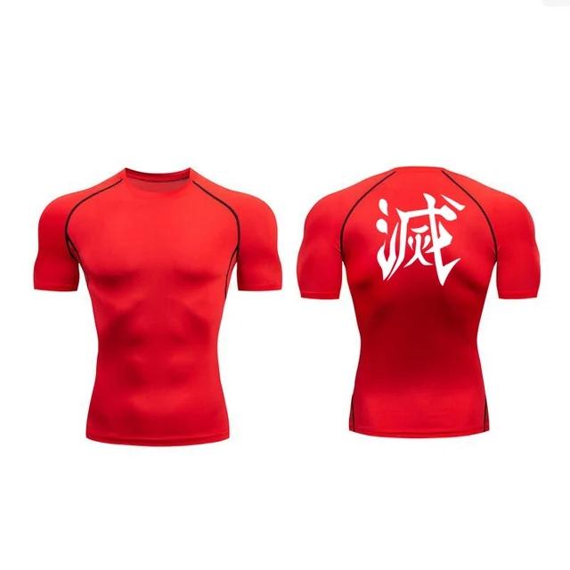 2026 Devil Killer Printed Men's Tight Shirt Fitness Underwear Short Sleeve Quick drying Sports T-shirt T-shirt Top