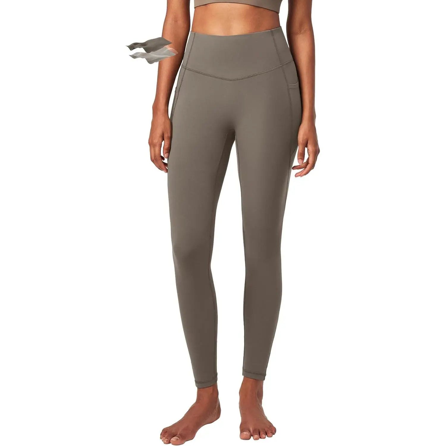 outdoor sports Heathyoga Compression Leggings for Women Tummy Control No Front Seam Leggings with Pockets for Women Workout Yoga Pants