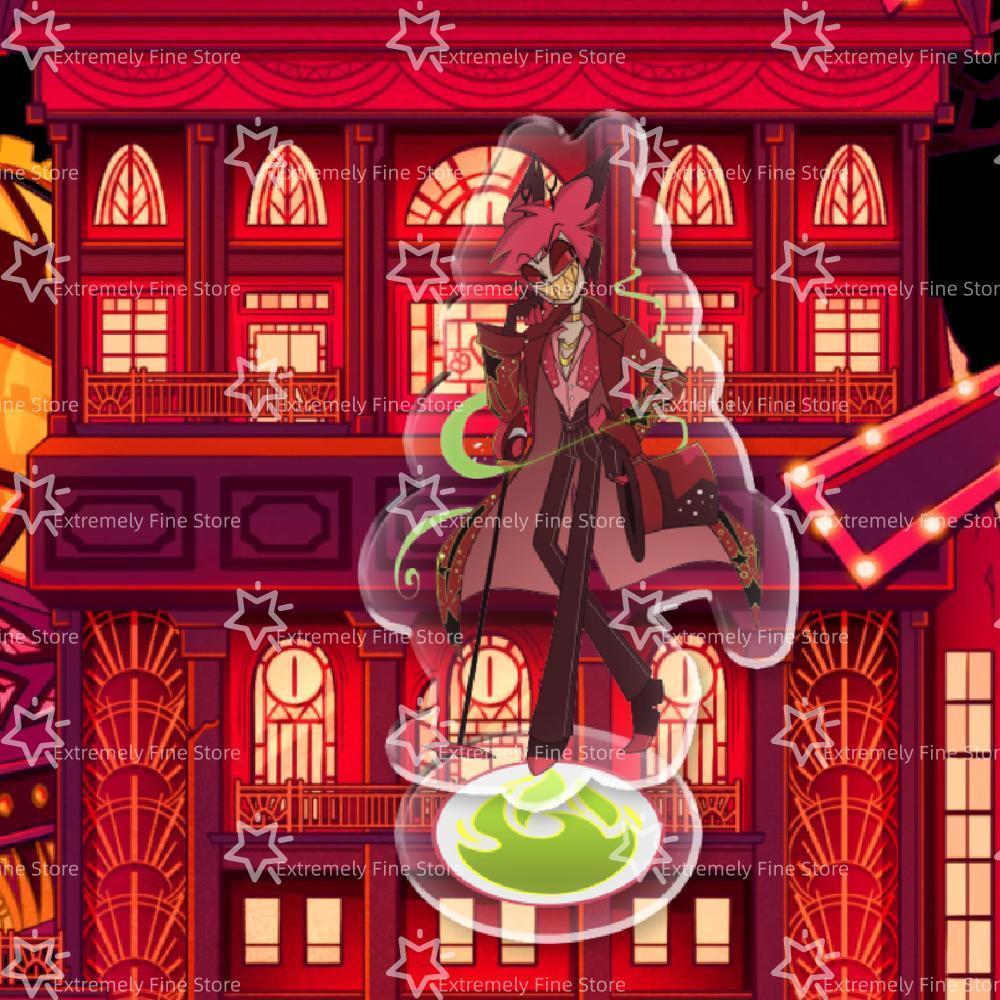 Hazbin Hotel Anime Figure Acrylic Stand Model Plate Alastor Desk Decor Standing Sign Game Fans Gift Ornaments Stand Model