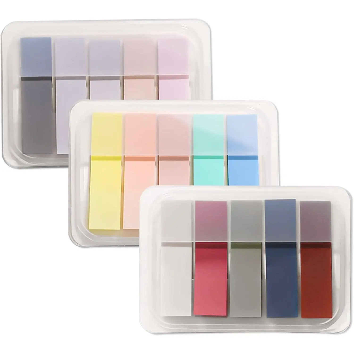 15 Colors Sticky Notes Tabs Pastel, File Tabs Flags Colored Page Markers Pop-up, Adhesive Index Tabs Stickers, Writable Book Tabs for Annotating Books, Notebooks, 300 count