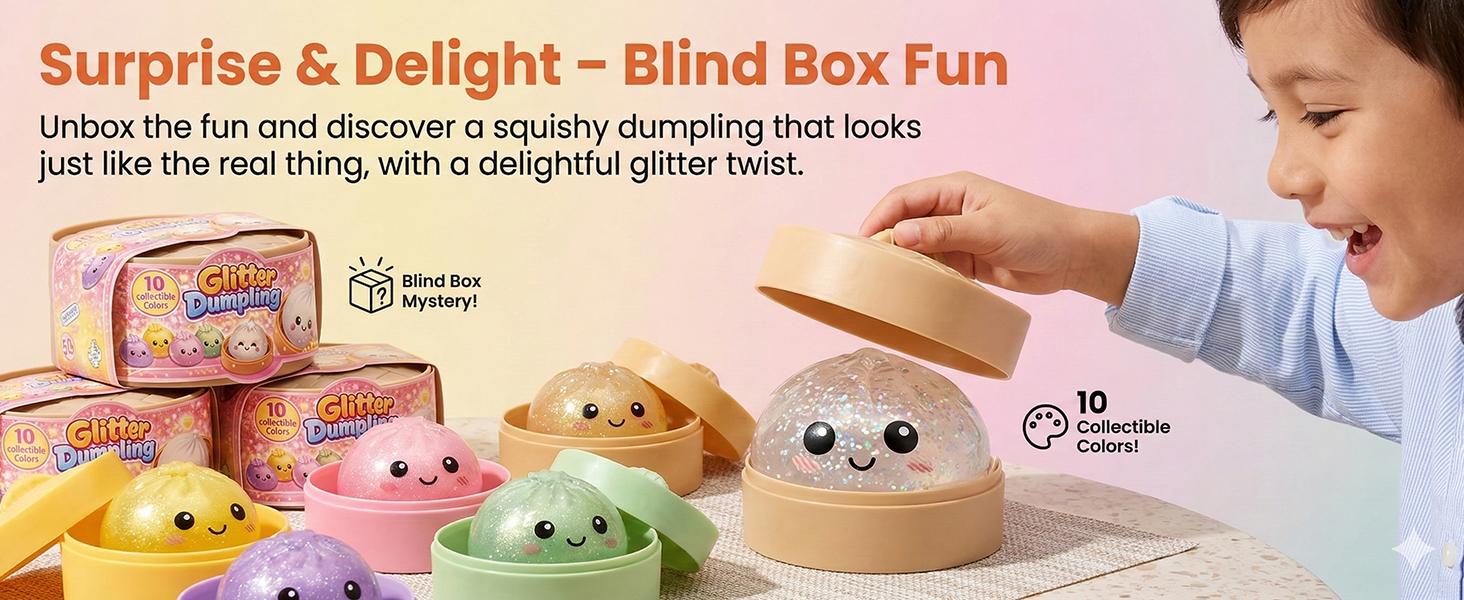 ZANOK Dumpling Squishy Mystery Box Viral, 2026 New Dumpling Squishy Mystery Box - Surprise Dumpling Squishy, Rare Dumplings Bun Stress Relief Fidget Set, Random Colors (1 Pack)