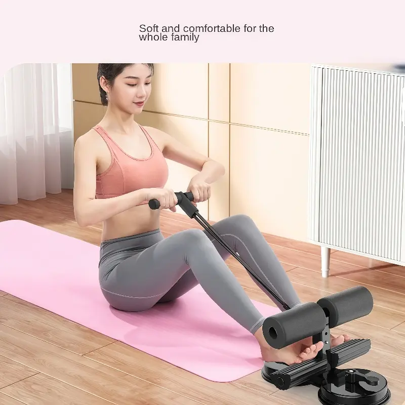 Abs Master Sit-Up Aid Set, Portable Exercise Helper with 2 Suction Cups and Rope, Home Fitness Equipment for Abdominal Workout