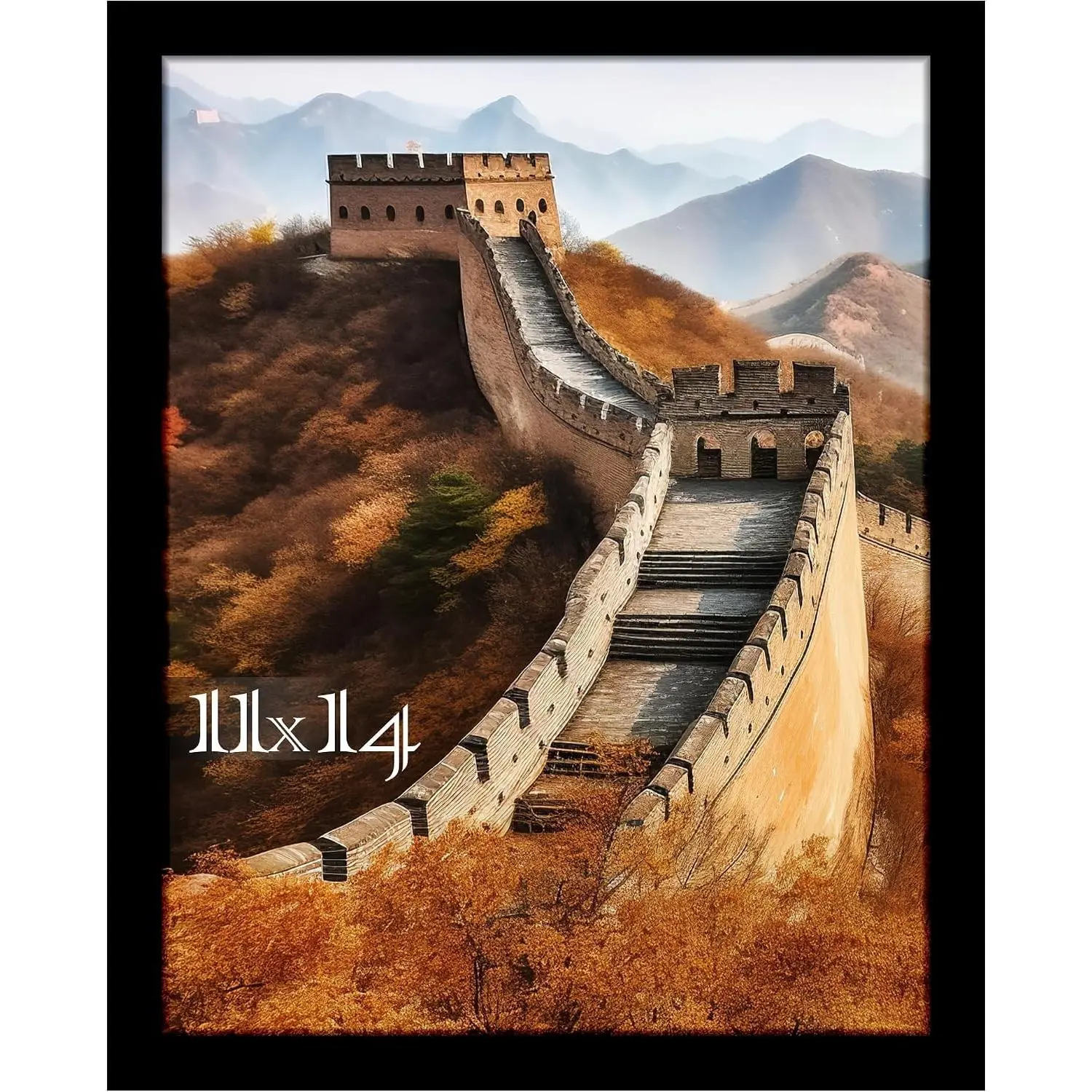 11x14 Picture Frame for Wall Mounting Display, Black