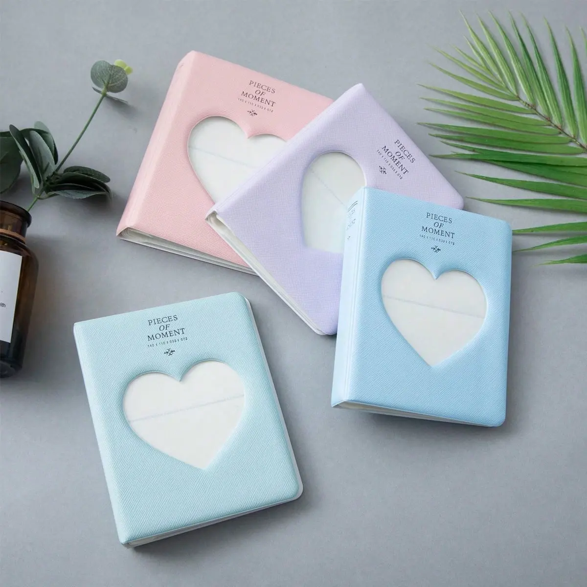 Heart-Shaped Photo Album, Picture Album, 3-Inch Vertical Insert Page, 64 Slots, Star Fan Collection, Student School Supplies Organizer, Photo Storage Book