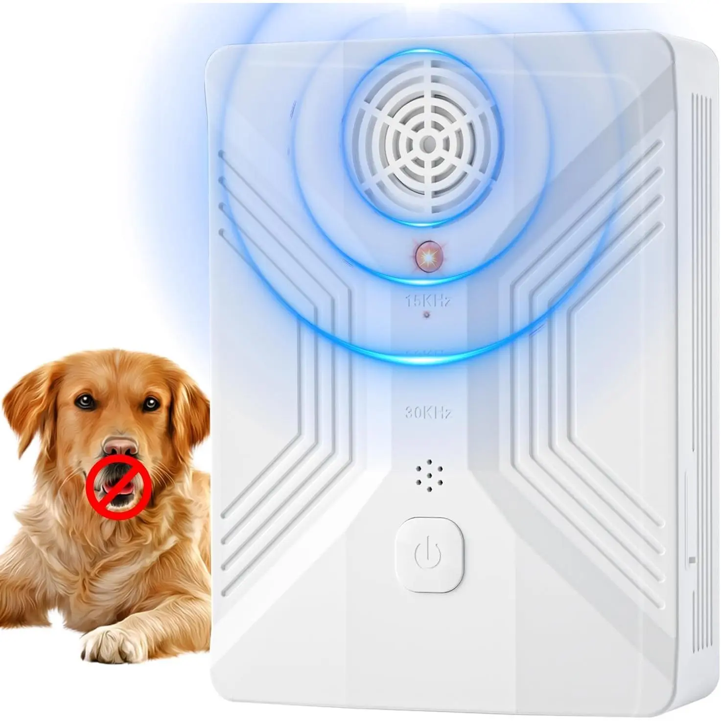 3 Modes Ultrasonic Anti Barking Device, 50ft Long Range Dog Bark Deterrent Stopper, Barking Control Device for Dog Training Indoor Outdoor