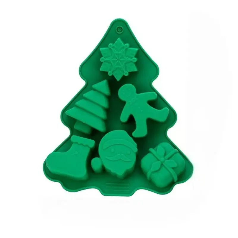 Christmas Silicone Mold Set, Christmas Tree Gingerbread Man Snowflake Molds, All Holiday Use, Perfect for Festive Baking