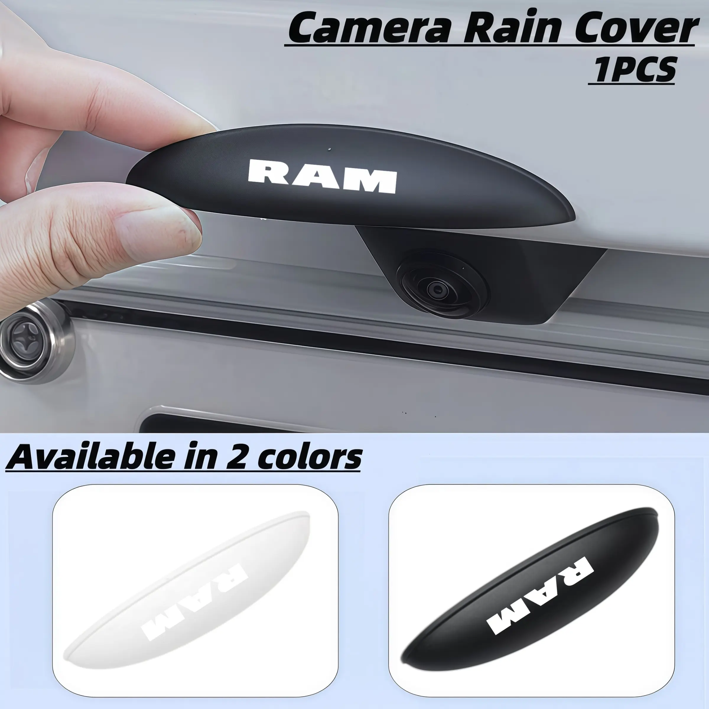 1pcs Car Reverse Camera Rain Cover, Abs Material, Rain-Proof Shade Cover for RAM, Universal Car Protector, No Ca Prop 65