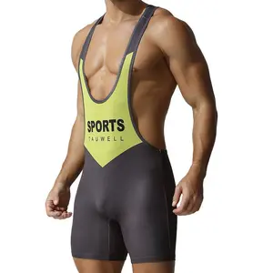 Men's Competitive Sports Training One-Piece Suit for Running High Jump Weightlifting Boxing Yoga Fitness Cycling Vest