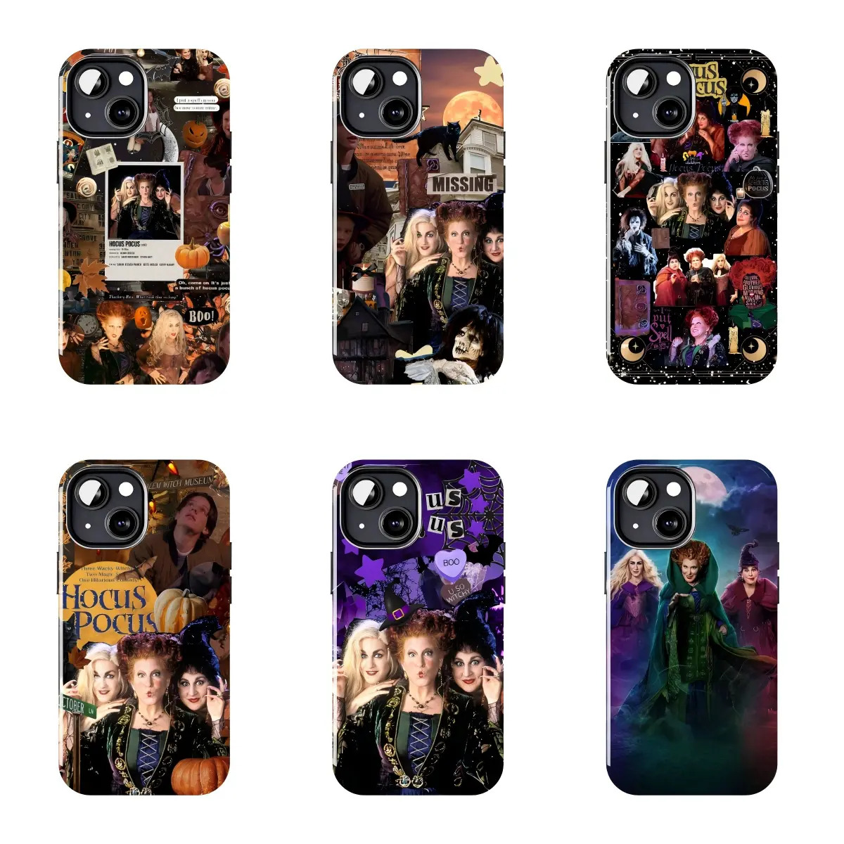 Hocus Pocus Halloween Witch Collage Phone Case  Suitable for iPhone 17-11 Pro Max/Plus and  Samsung Galaxy S23-25