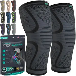 Compression Knee Brace for Women & Men, 2-Pack Knee Brace for Running Knee Pain, Knee Support Compression Sleeve, Workout Sports Knee Braces for Meniscus Tear, ACL & Arthritis Pain Relief