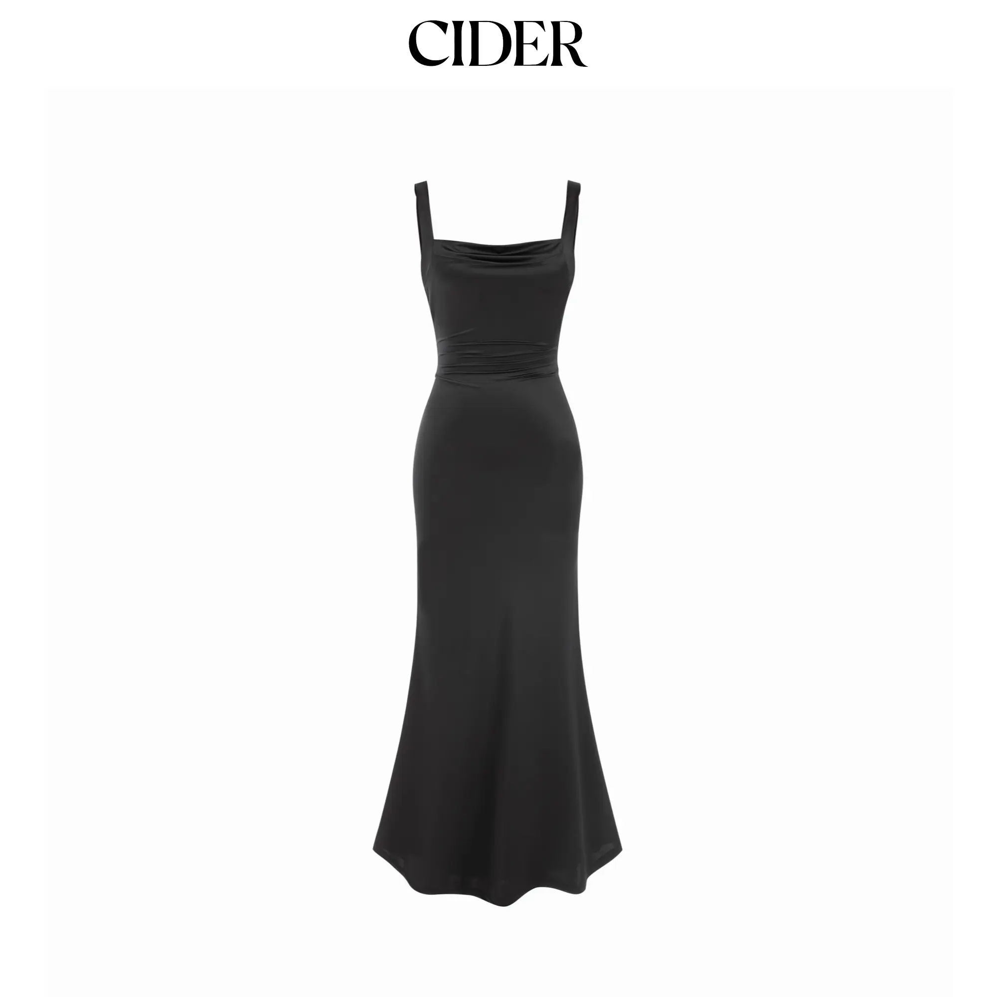 Cider Chiffon Backless Maxi Mermaid Dress
