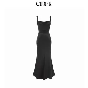 Cider Chiffon Backless Maxi Mermaid Dress