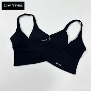 DFYNE New Padded Tank Top Women - High Stretch Breathable Nylon Yoga Workout Fitness Vest Hot Selling