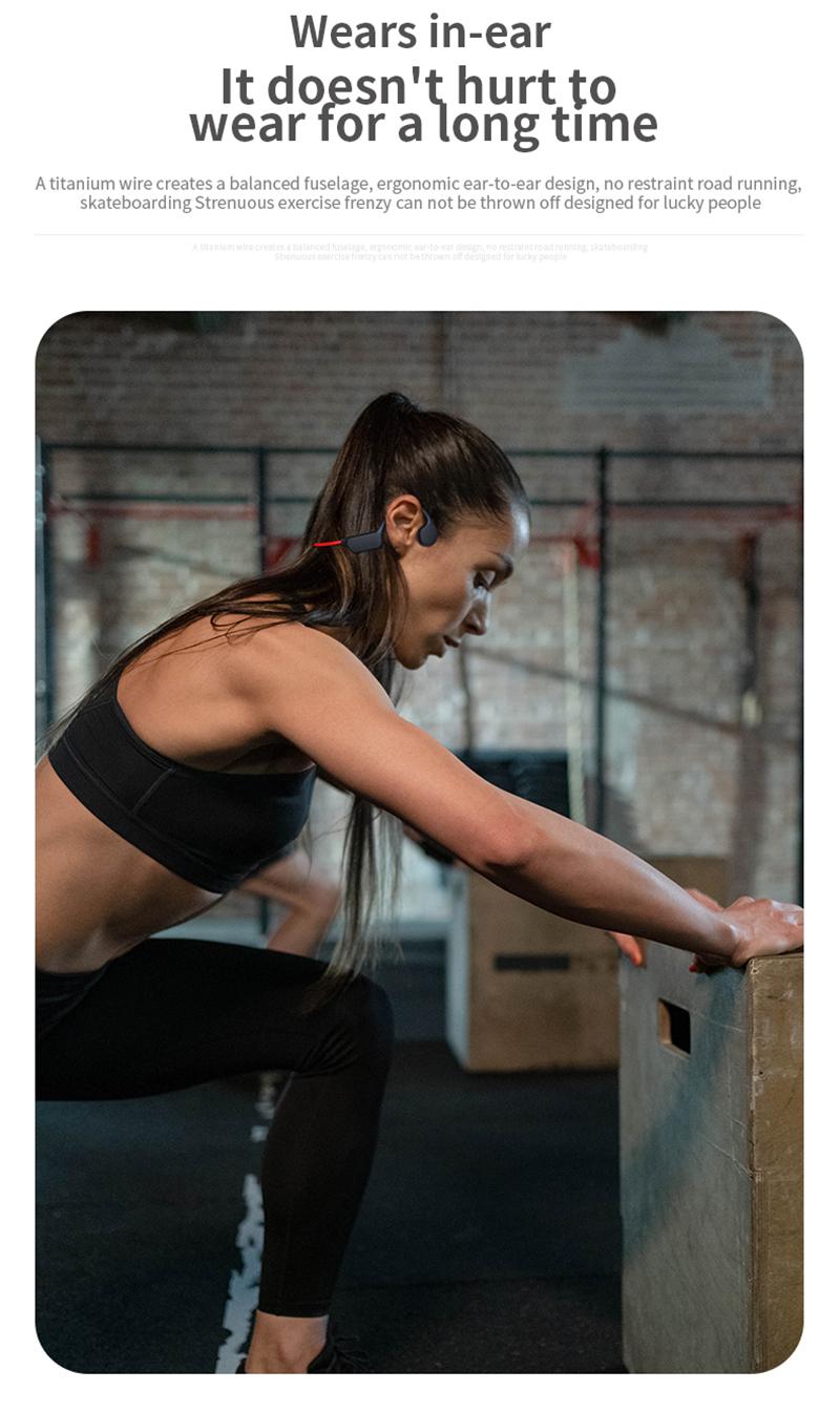 Bluetooth Bone Conduction Earphones IPX8 Waterproof MP3 Player Hifi Ear-hook Wireless Headphone With Mic Headset For Swimmin Bluetooth Bone Conduction Earphones IPX8 Waterproof MP3 Player Hifi Ear-hook Wireless Headphone With Mic Headset For Swimmin