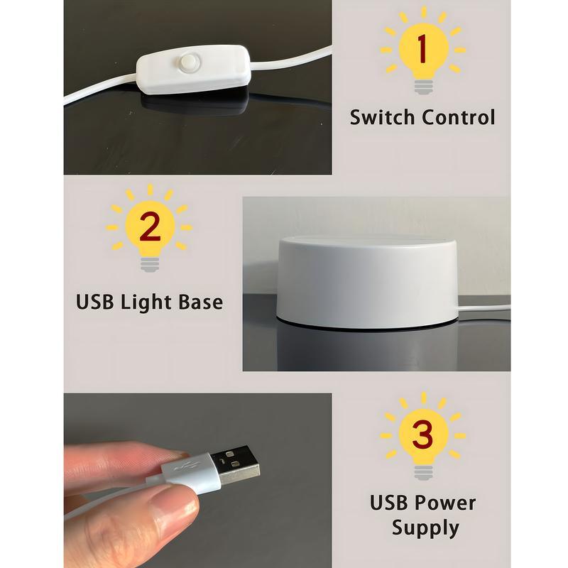 Jesus Cross 3D Night Light - Christian Religious Faith LED Lamp, Catholic Gift for Men Women, Aesthetic Acrylic Room Decor for Bedroom Prayer & Church, USB Powered