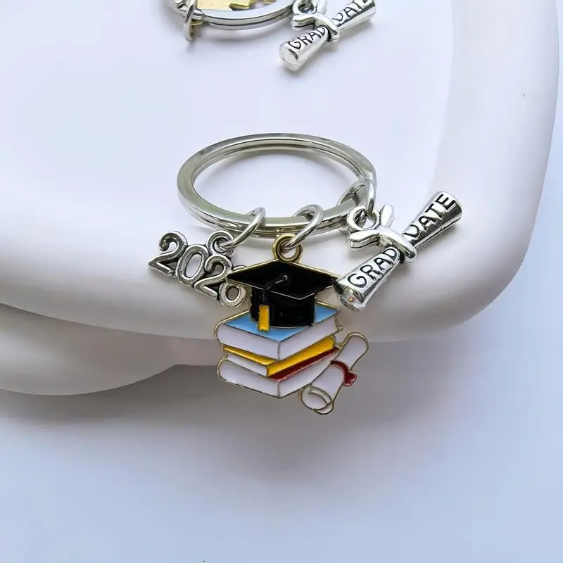 10 Pack Graduation Scroll Keychains, Grad Souvenir Charms, Backpack Decor & Party Favor Gifts