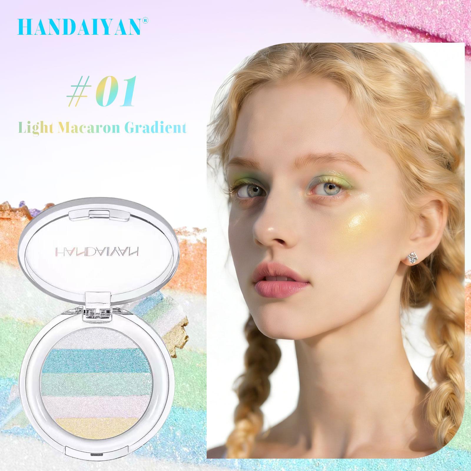 5-Color Rainbow Chameleon Eyeshadow, Multichrome Shimmer Glitter Palette, Long Lasting Waterproof Eye Makeup