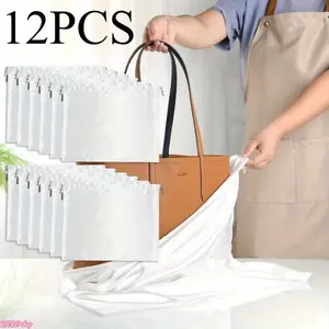 [SummerWins]A Set of 12/6 Pcs Dust Bags for Handbags,Silk Dust Cover Bag for Purses Shoes Boots,Dustproof Drawstring Bag Travel Storage Pouch,Halloween Christmas Party Gifts,Hand Tools Kits