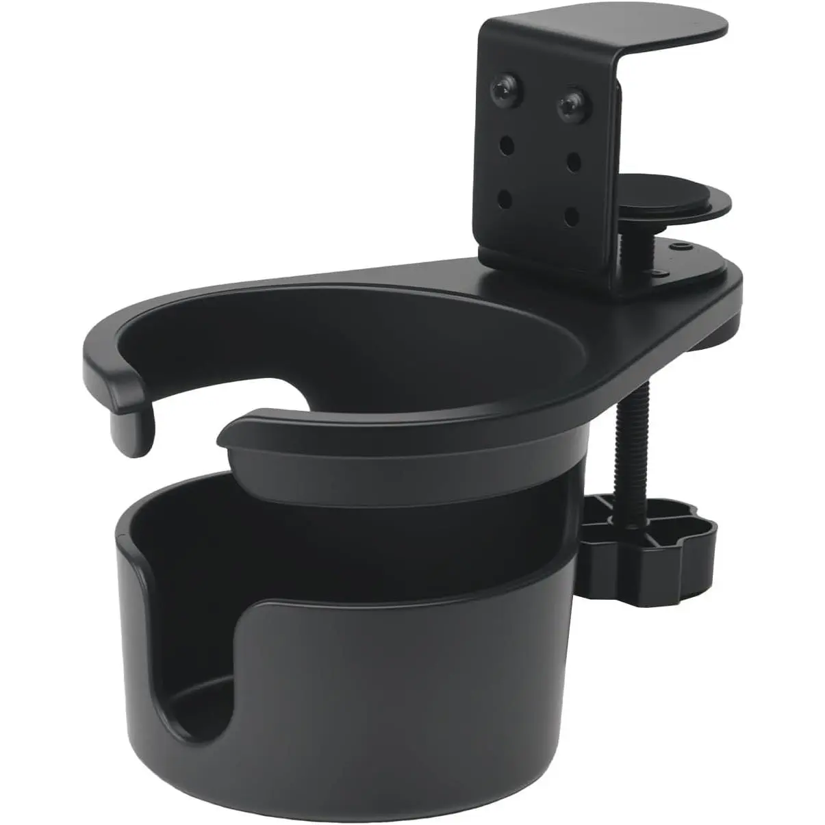 360° Rotating Cup Holder Under Desk Anti Spill Space Saving for Home Office Camping for Mugs, Glass, Heavy Drink