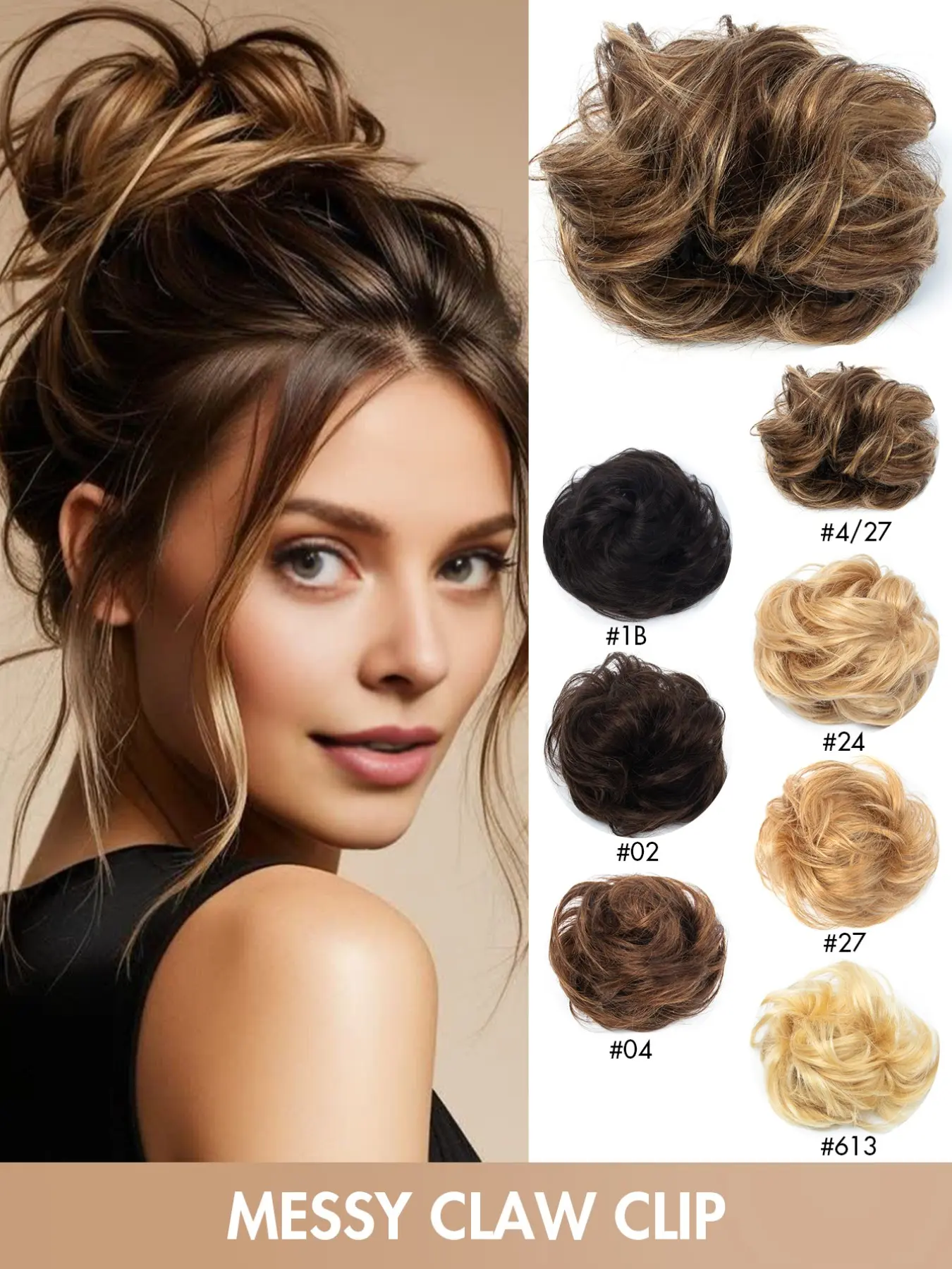 Scrunchy Scrunchie Hair Bun Extensions - Updo Hairpiece, Realistic Hairpieces, Wavy Curly Messy Donut Hair Chignons - Ash Blonde [Hot Selling] Messy Curly Hair Chignon Claw Clip Bun Hair Extension for Women Daily Use Soft, Fluffy & Durable Elas