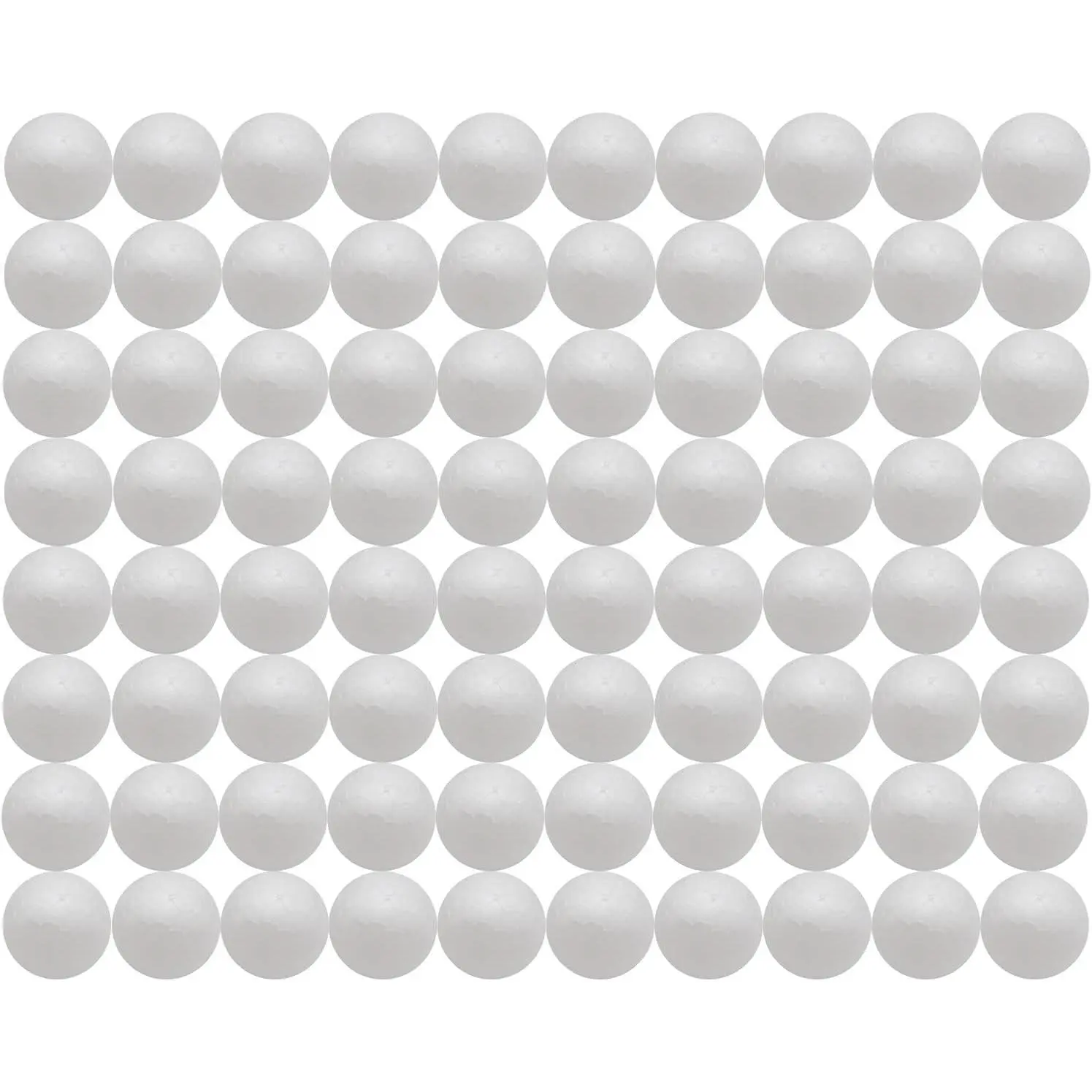 80-Pack 1 Inch Diameter White Smooth Polystyrene Craft Foam Balls, Ideal for DIY Arts and Crafts, Ornaments Making, Home Decoration and School Projects
