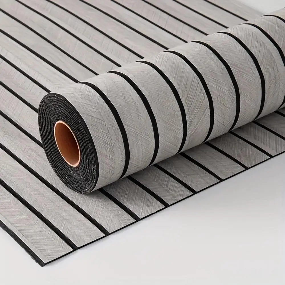 Ultra-Thick 3D Slot Grille Wallpaper, Waterproof and Easy to Clean, Self-Adhesive Vinyl Material, Durable Design, Living Room Decor
