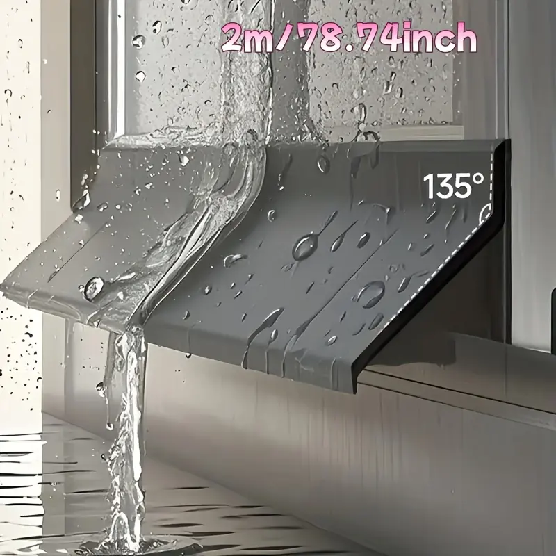 78.74-inch Long Waterproof Self-adhesive Strip, Suitable for Window Glass Doors, Balcony Sliding Windproof and Soundproof Sealing, Household Wind Barrier - Durable, Easy to Install, Self-cut Length, Weatherproof Solution | Stylish Wind Barrier