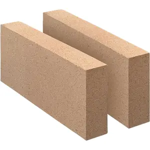 2 Pack 9" x 4-1/2" x 1-1/4" Thick Insulating Clay Fire Bricks, Replacement for Wood Stoves, Fireplaces, Fire Pits, Kilns, Pizza Ovens