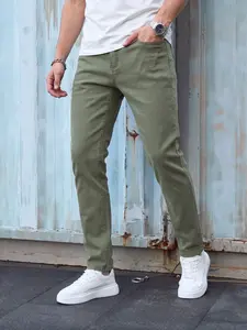 Men's Straight Leg Fitted Ripped Jeans, Classic Multi-Process Comfortable Daily Wear, Fashion Versatile Design