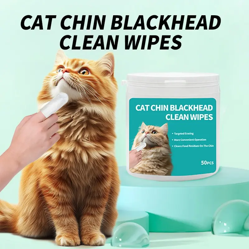 Cross-Border Pet Cat Chin Cleaning Wet Wipes, Antibacterial Upgrade No-Rinse Finger Cots, Wholesale Pet Dog Hygiene Supplies