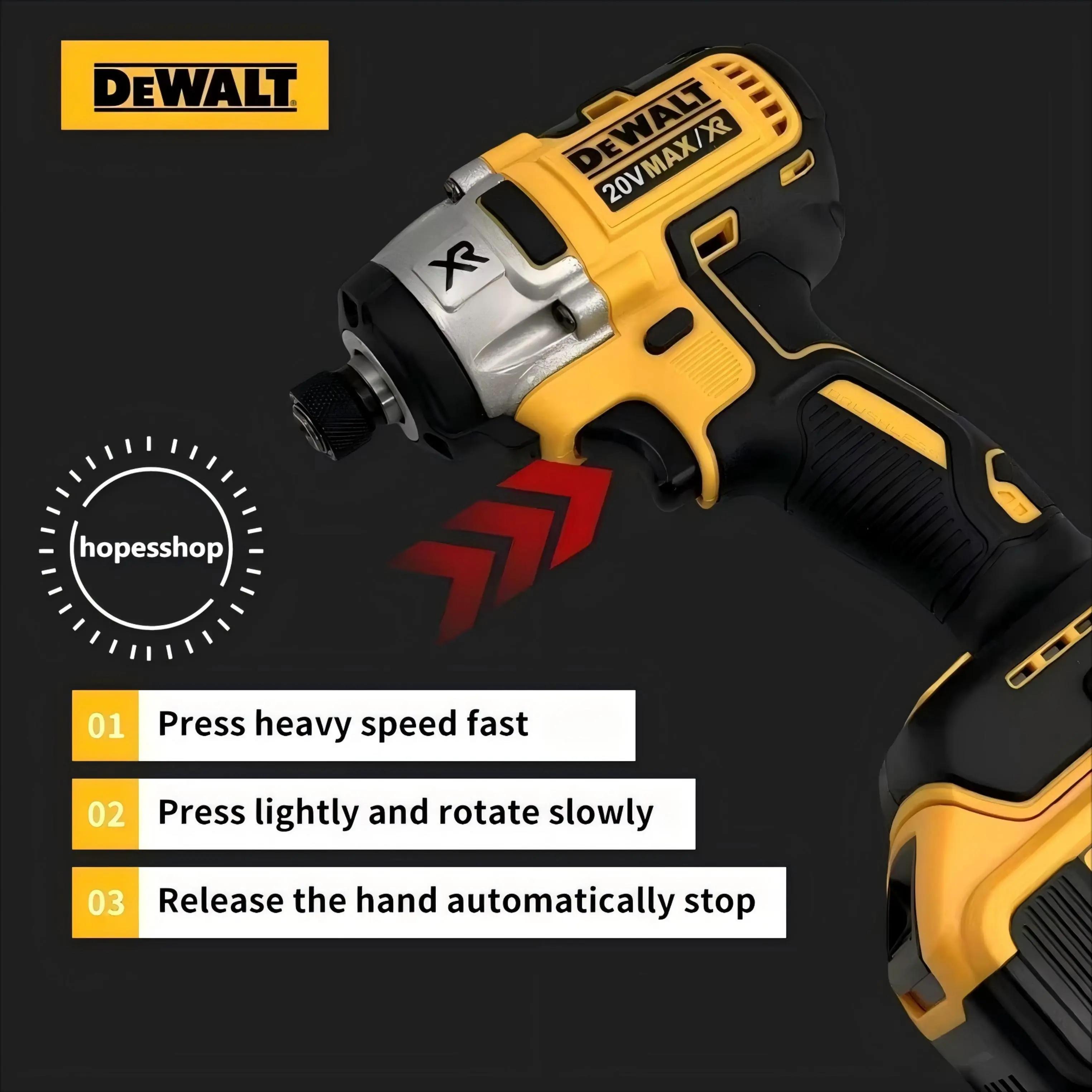 Dewalt DCF887 Brushless Impact Driver, Fastening for Framing and Cabinetry, 3-Speed Precision Drive Tool with LED Ring Light