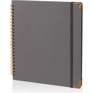 Scrapbook 80 Pages, Scrapbooking Supplies 8 x 8 In, Scrapbook Album Suitable for Album Memory Book Wedding, Anniversary Family, DIY Craft Projects (Gray)