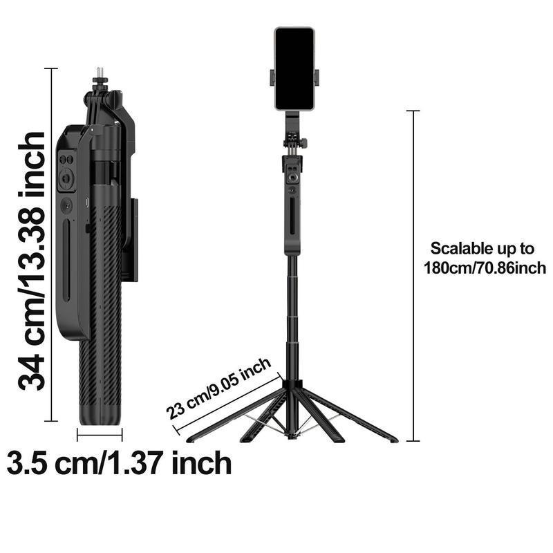 360° Rotatable Auto Face Tracking Phone Holder, Selfie Stick with Remote Control, Smart Shooting Phone Holder for Video Vlog Live Camera Stabilizer