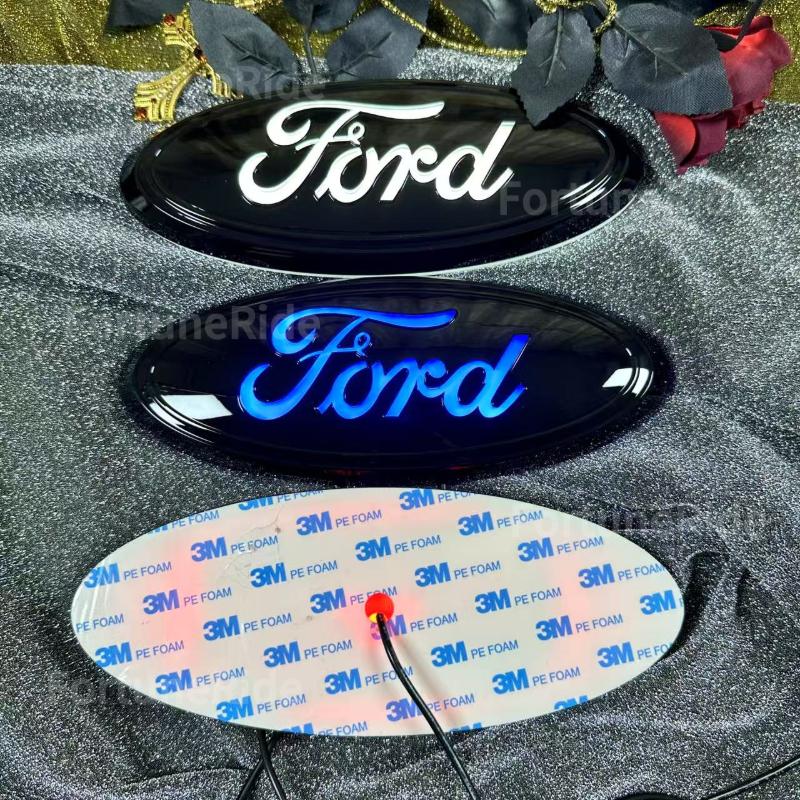 For Ford Emblem, Dynamic & Static LED Emblem Light, Fits23*9cm/9.06*3.54in, Front Grille Dynamic Emblem for F150F250, Truck Accessory, Enhances Luxury car stickers boujeecar accessories